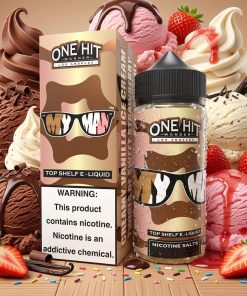 ONE HIT WONDER MY MAN ELIQUID 100ml bottle with Neapolitan ice cream graphics for vape Egypt.