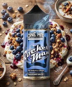 ONE HIT WONDER ROCKET MAN ELIQUID 100ml bottle with blueberry yogurt graphics for vape Egypt.