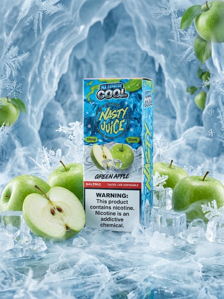 NASTY SUPER COOL GREEN APPLE SALT ELIQUID