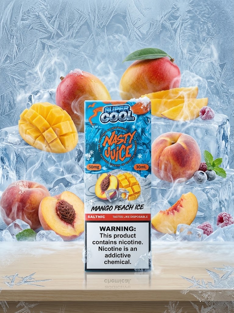 NASTY SUPER COOL MANGO PEACH ICE SALT ELIQUID