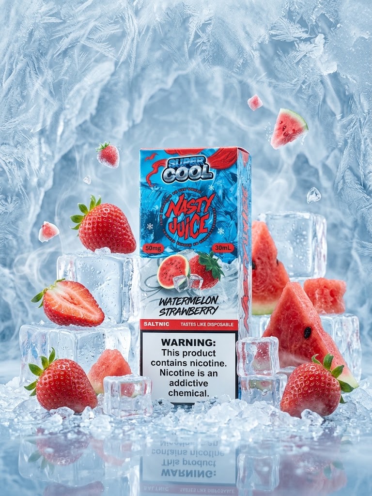 NASTY SUPER COOL WATERMELON STRAWBERRY SALT ELIQUID