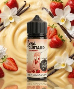 JOOSY WORLD STRAWBERRY DEAD CUSTARD ELIQUID 100ml 3mg bottle for vape Egypt.