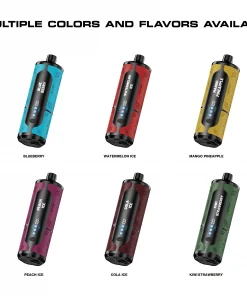 Close-up display screen and ice control of Oukitel 60K Mate Ice DTL Disposable Pod for Elegant Vape Store.